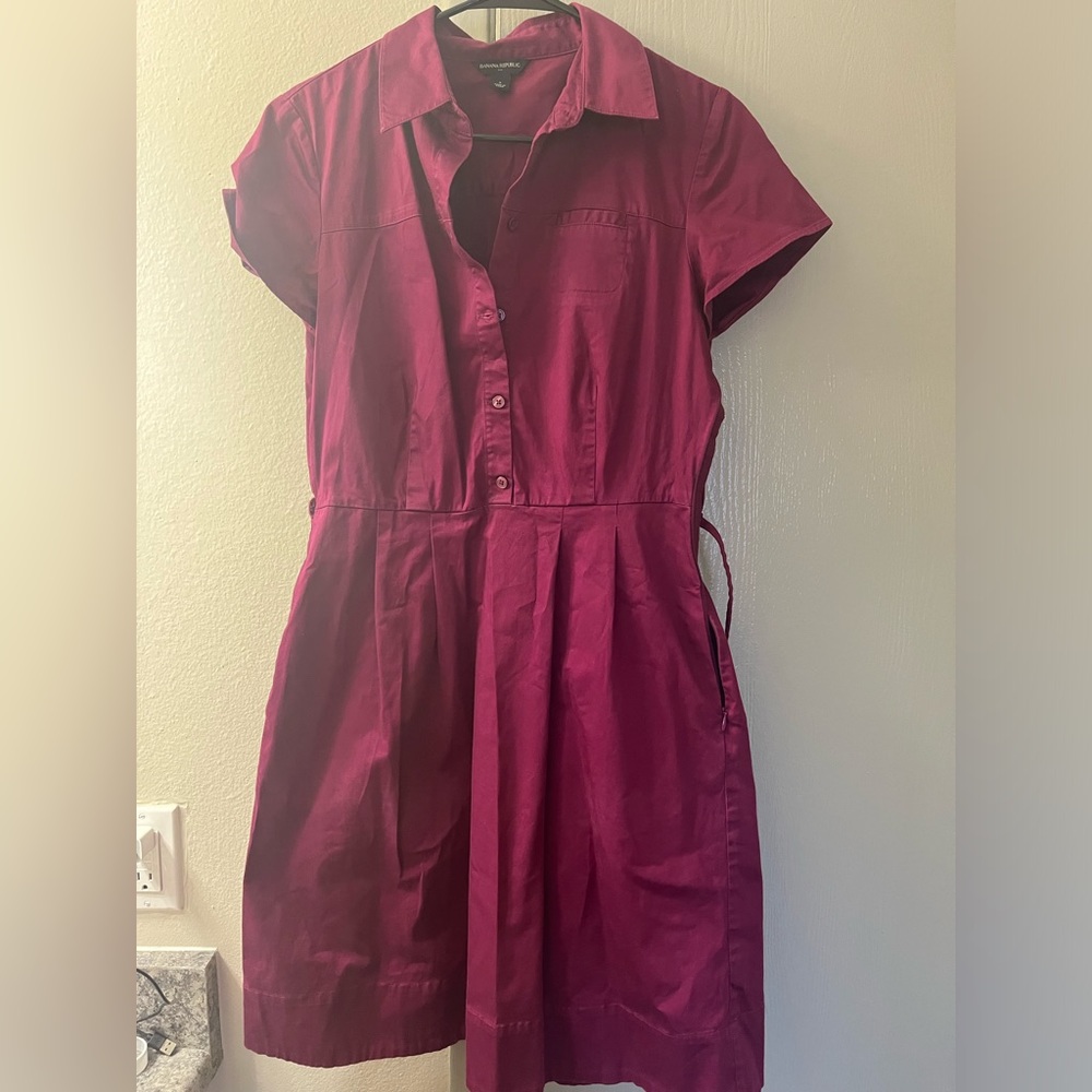 MAROON BANANA REPUBLIC DRESS